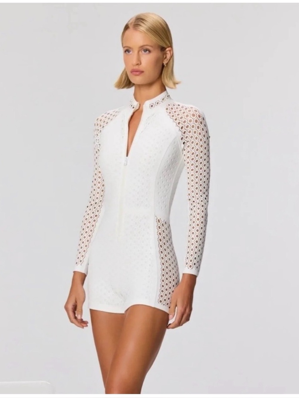 Gigi C Rowan Boyshort Surfuit perforated one piece SzXL